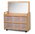 Kast B90 x D40 x H104 cm Esdoorn met Spiegel, Spiegel en 6 Bakken Tangara Groothandel Kinderopvang en kinderdagverblijf inrichting01 (187)4